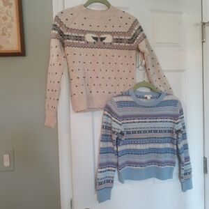 Crewcuts Girls Wool Blend School Girl Long Sleeve Crew Neck Sweaters Sz 10-11